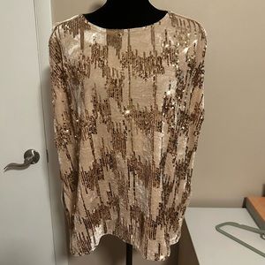 Gorgeous sequin velvety dress shirt